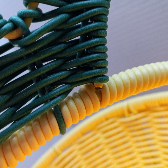 Ciroa Tier Summer Pineapple Resin Wicker Rattan Woven Fruit Vegetable Basket - Picture 4 of 16